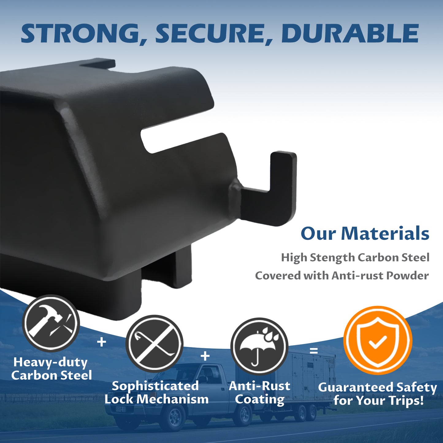 SaphRec Dual-size Trailer Lock, Fits both 2 and 2-5/16 Inch Coupler