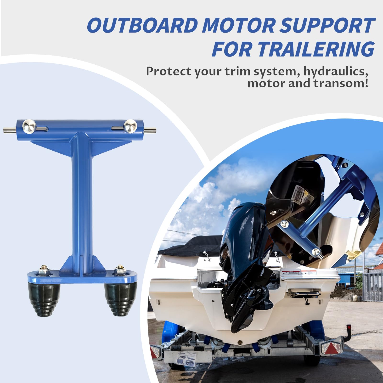 Transom Saver Motor Toter, Outboard Motor Support, Fits 75/90/115/200/225/250/300HP 4-Stroke Engines — image 6