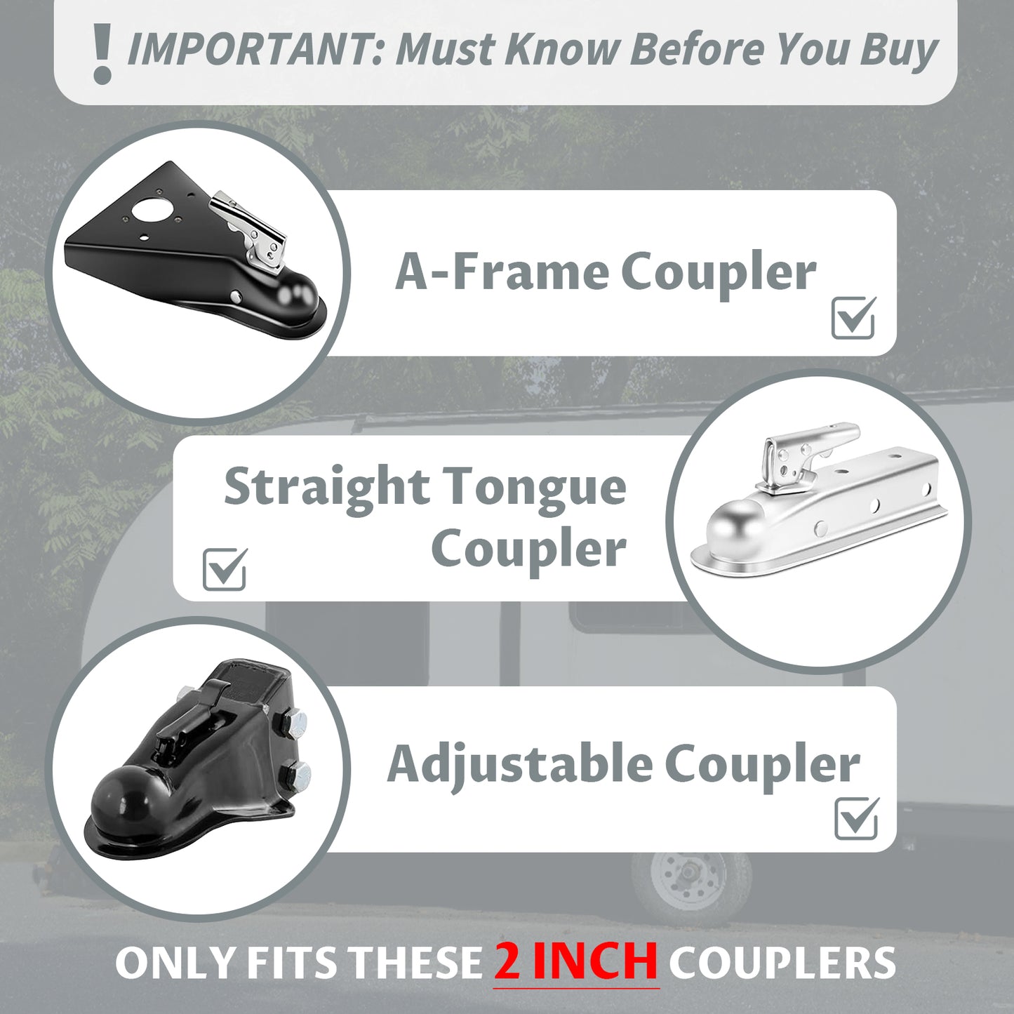 SaphRec 2 Inch Heavy Duty Anti-theft Trailer Lock