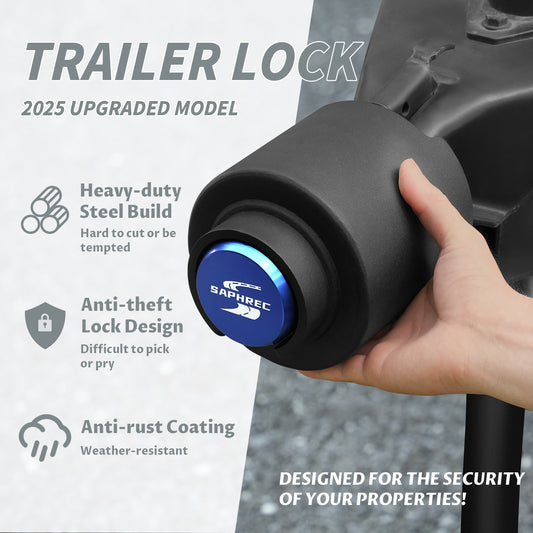 SaphRec 2-5/16 Inch Heavy Duty Anti-theft Trailer Lock